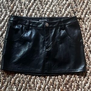 UO Black Leather Mini